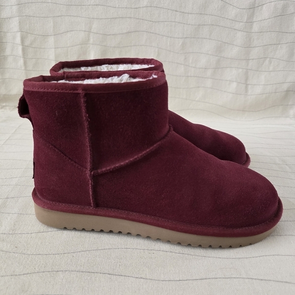Koolaburra by UGG Womens Cranberry Suede Shearling Mini Classic Boots Size 7 - Picture 1 of 12